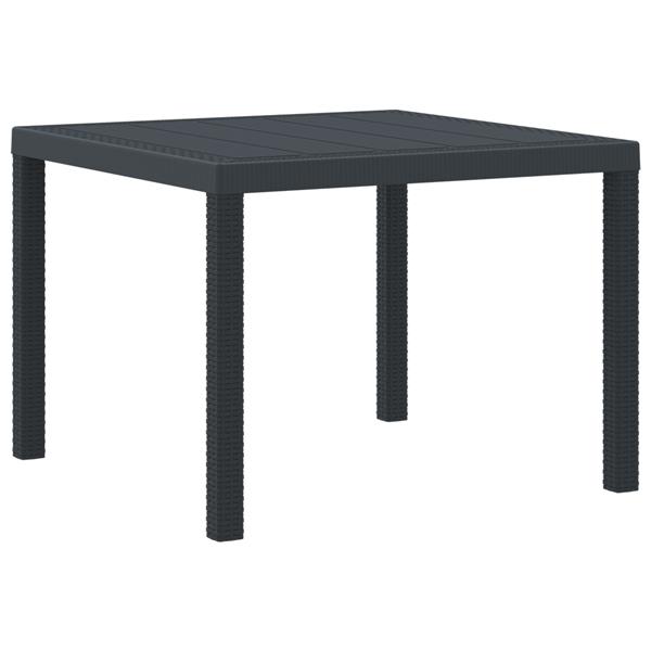 Grote foto vidaxl tuin eetset 3 pcs antraciet polt riet tuin en terras tuinmeubelen