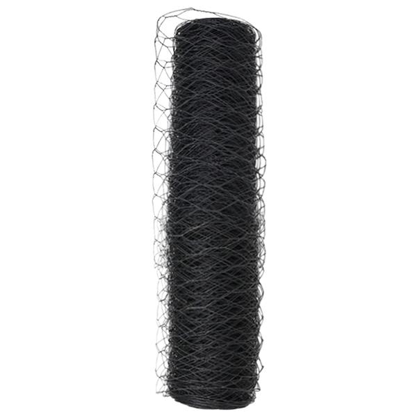 Grote foto vidaxl hexagon hek grijs 0.4 x 50 m staal tuin en terras hekken en schuttingen