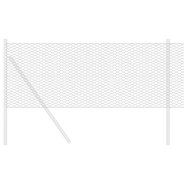 Grote foto vidaxl hexagon hek grijs 0.4 x 50 m staal tuin en terras hekken en schuttingen