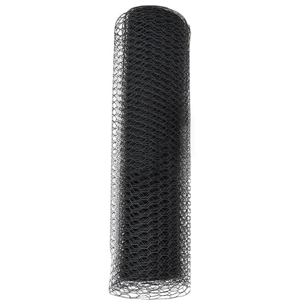 Grote foto vidaxl hexagon hek grijs 0.4 x 50 m staal tuin en terras hekken en schuttingen