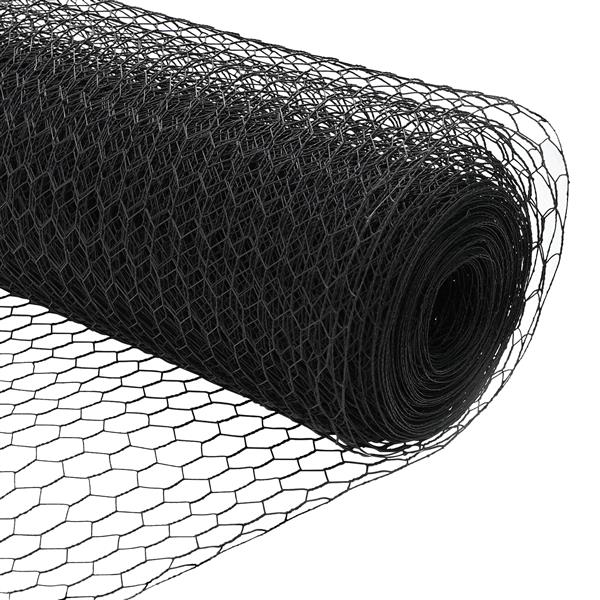 Grote foto vidaxl hexagon hek grijs 1.4 x 25 m staal tuin en terras hekken en schuttingen