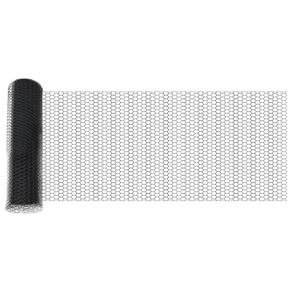 Grote foto vidaxl hexagon hek grijs 0.4 x 25 m staal tuin en terras hekken en schuttingen