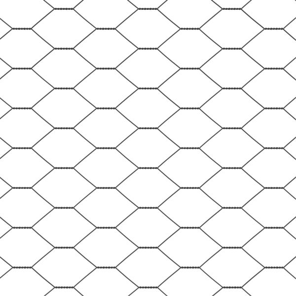 Grote foto vidaxl hexagon hek grijs 0.4 x 25 m staal tuin en terras hekken en schuttingen
