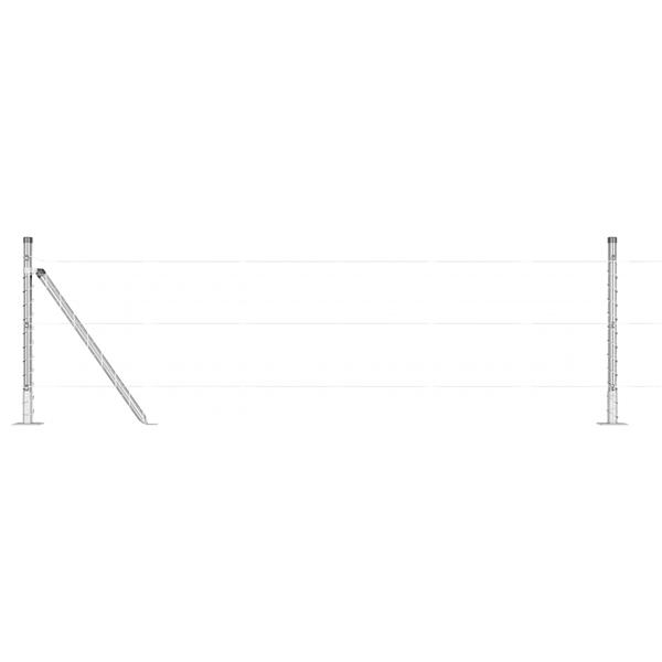 Grote foto vidaxl hekpalen 13 pcs zilver 32mm 70 cm gegalvaniseerd staal tuin en terras overige tuin en terras