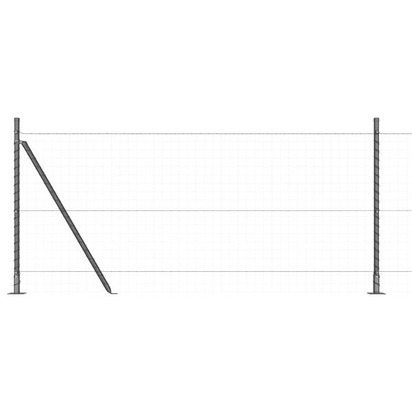 Grote foto vidaxl hekpalen 13 pcs grijs 32mm 110 cm gegalvaniseerd staal tuin en terras overige tuin en terras
