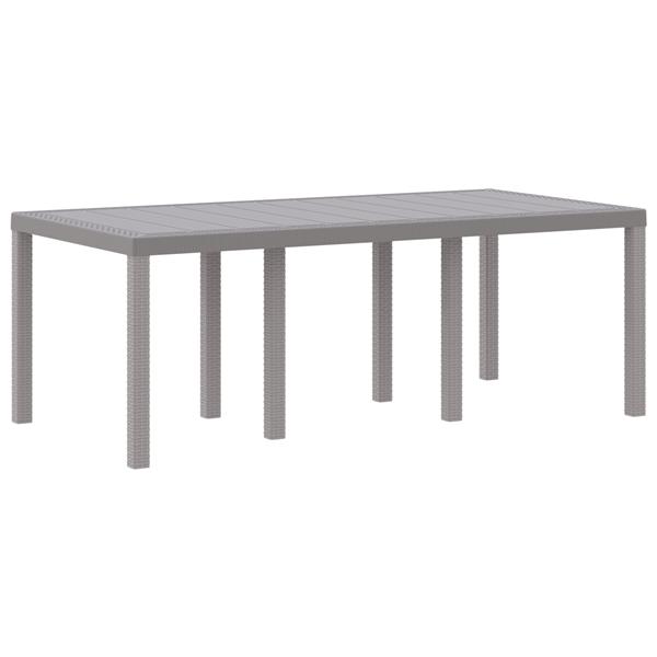 Grote foto vidaxl tuin eetset 7 pcs lichtgrijs polt riet tuin en terras tuinmeubelen