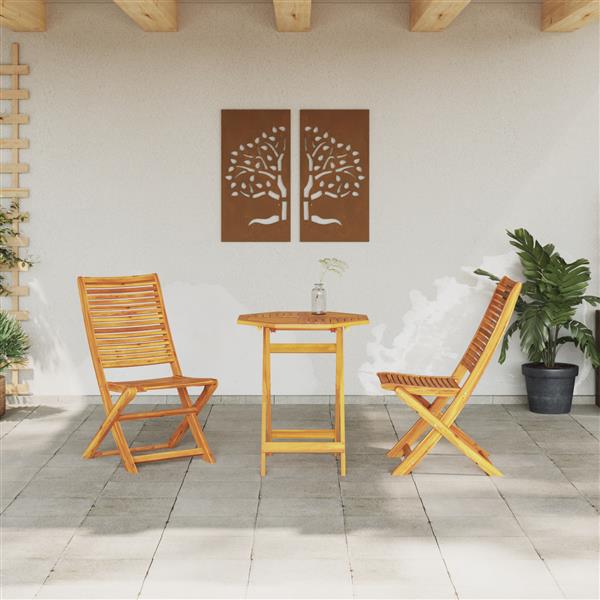 Grote foto vidaxl vouw bistro set 3 pcs bruin massief acaciahout tuin en terras tuinmeubelen
