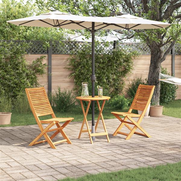 Grote foto vidaxl vouw bistro set 3 pcs bruin massief acaciahout tuin en terras tuinmeubelen