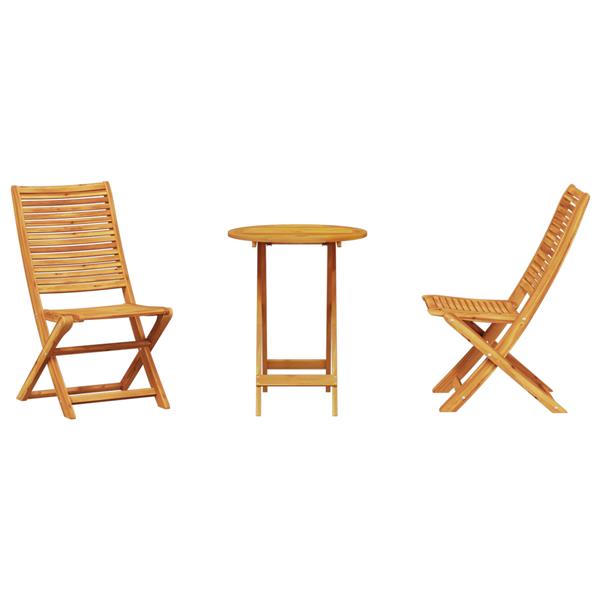 Grote foto vidaxl vouw bistro set 3 pcs bruin massief acaciahout tuin en terras tuinmeubelen