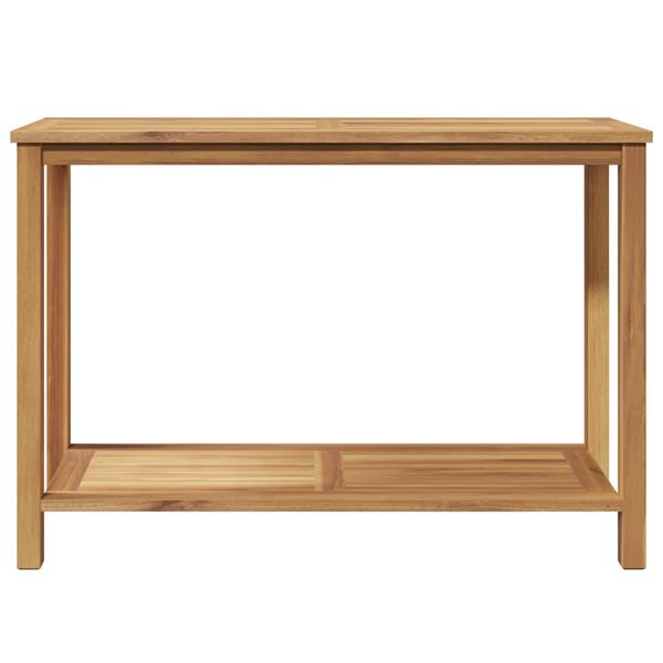 Grote foto vidaxl salontafel met opslag bruin 110 x 40 x 45 cm massief teakhout tuin en terras tuinmeubelen