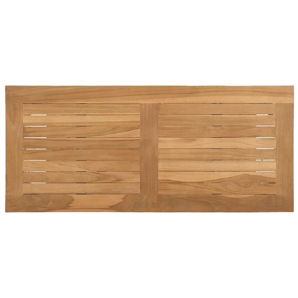 Grote foto vidaxl salontafel met opslag bruin 85 x 35 x 75 cm massief teakhout tuin en terras tuinmeubelen
