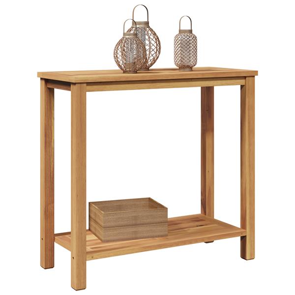 Grote foto vidaxl salontafel met opslag bruin 85 x 35 x 75 cm massief teakhout tuin en terras tuinmeubelen