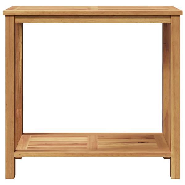 Grote foto vidaxl salontafel met opslag bruin 85 x 35 x 75 cm massief teakhout tuin en terras tuinmeubelen