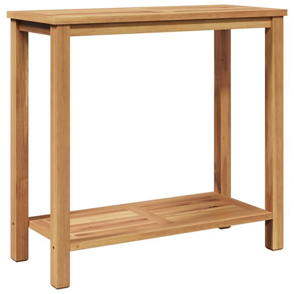 Grote foto vidaxl salontafel met opslag bruin 85 x 35 x 75 cm massief teakhout tuin en terras tuinmeubelen