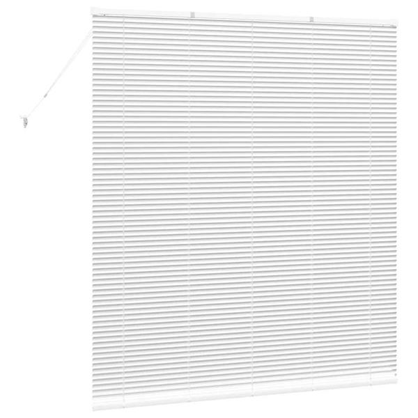 Grote foto vidaxl raamblind met gordijnen wit aluminium huis en inrichting gordijnen en lamellen
