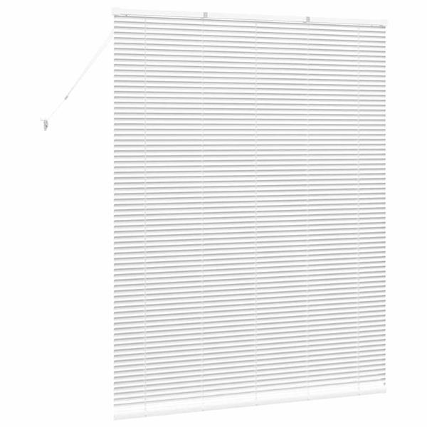 Grote foto vidaxl raamblind met gordijnen wit aluminium huis en inrichting gordijnen en lamellen