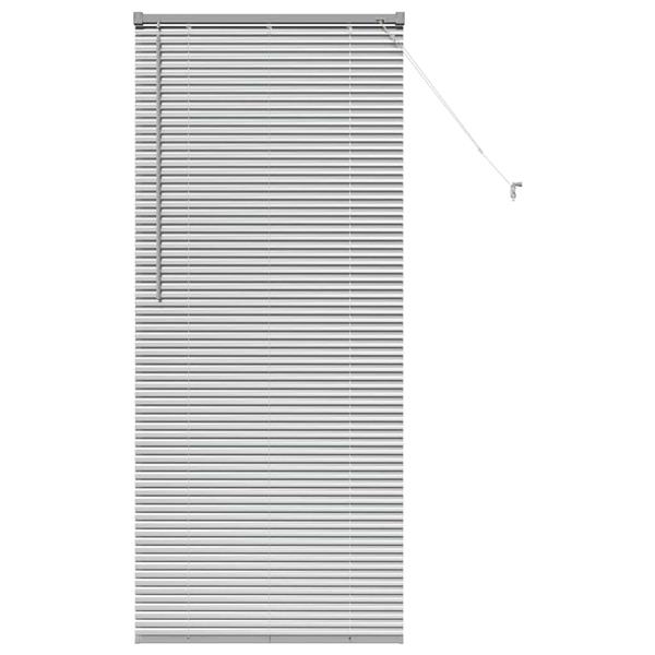 Grote foto vidaxl raamblind met gordijnen handmatig zilver aluminium huis en inrichting gordijnen en lamellen