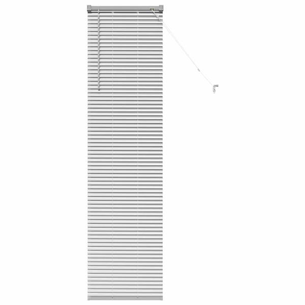 Grote foto vidaxl raamblind met gordijnen handmatig zilver aluminium huis en inrichting gordijnen en lamellen