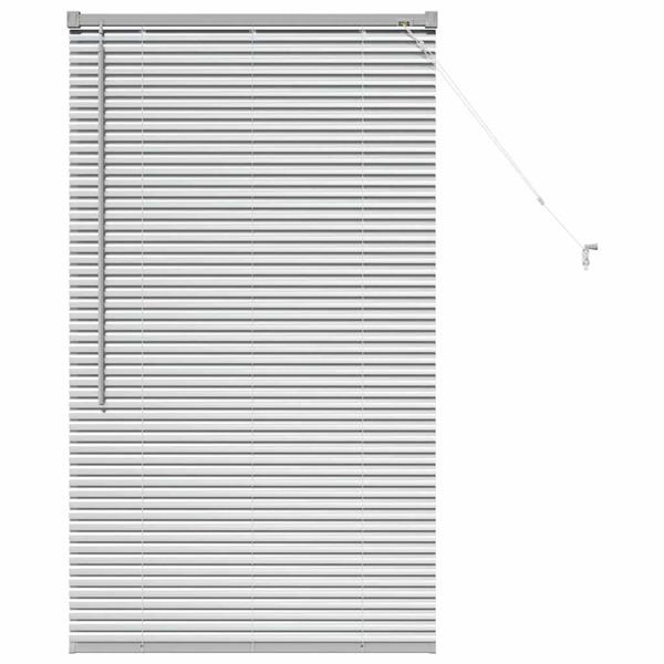 Grote foto vidaxl raamblind met gordijnen handmatig zilver aluminium huis en inrichting gordijnen en lamellen