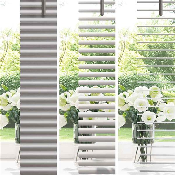 Grote foto vidaxl raamblind met gordijnen handmatig zilver aluminium huis en inrichting gordijnen en lamellen