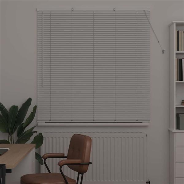 Grote foto vidaxl raamblind met gordijnen wit aluminium huis en inrichting gordijnen en lamellen
