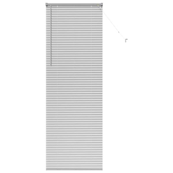 Grote foto vidaxl raamblind met gordijnen handmatig zilver aluminium huis en inrichting gordijnen en lamellen