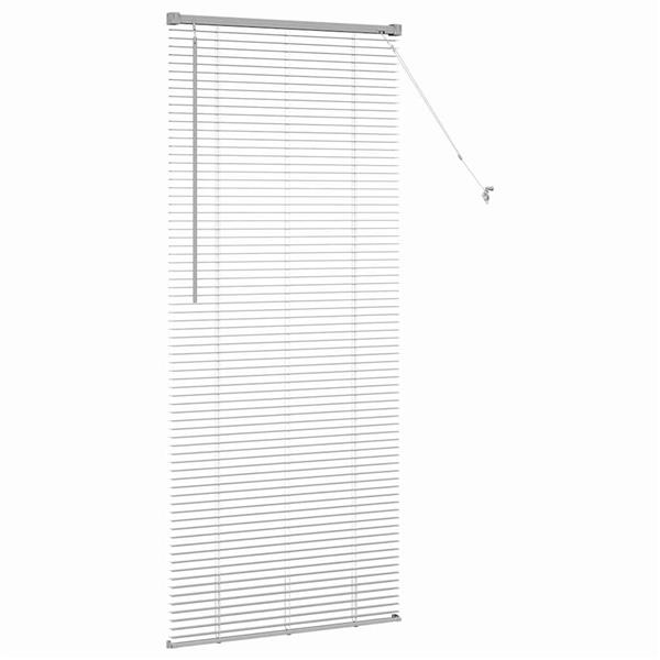 Grote foto vidaxl raamblind met gordijnen handmatig zilver aluminium huis en inrichting gordijnen en lamellen