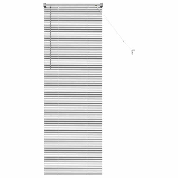 Grote foto vidaxl raamblind met gordijnen handmatig zilver aluminium huis en inrichting gordijnen en lamellen