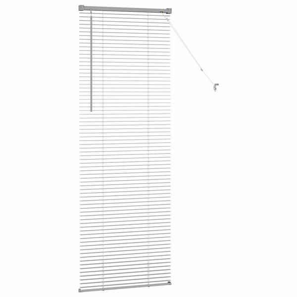 Grote foto vidaxl raamblind met gordijnen handmatig zilver aluminium huis en inrichting gordijnen en lamellen