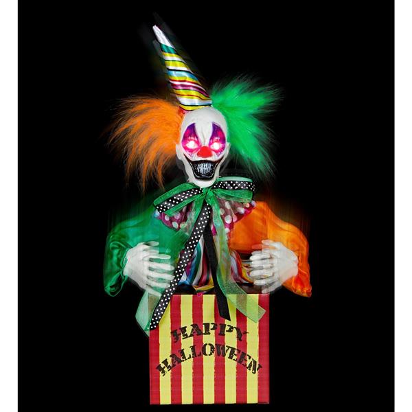 Grote foto halloween pop clown springend met geluid en licht 37cm verzamelen overige verzamelingen