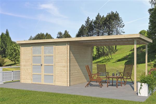 Grote foto nieuw modern tuinhuis met overkapping 9701ext300 tuin en terras tuinhuisjes en blokhutten