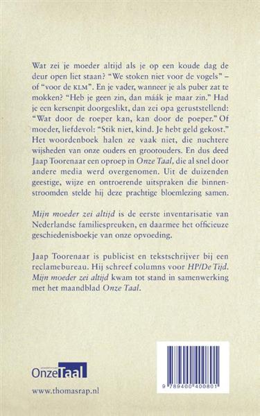Grote foto mijn moeder zei altijd boeken literatuur