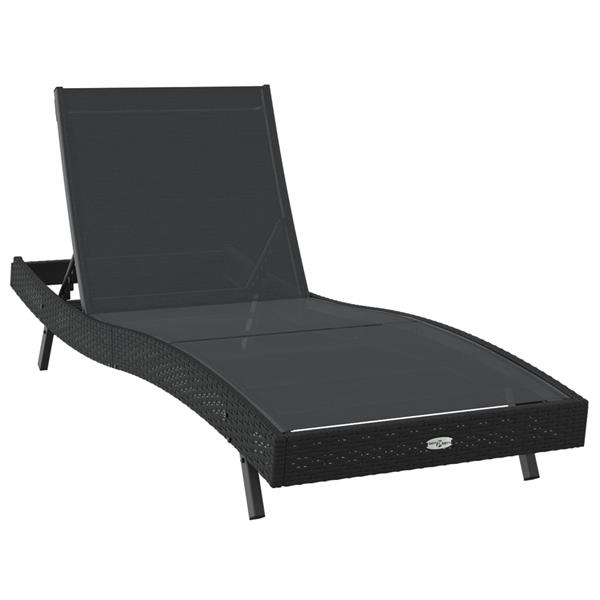 Grote foto vidaxl ligstoelen 3 pcs zwart 40 x 40 x 40.5 cm poly rattan tuin en terras tuinmeubelen