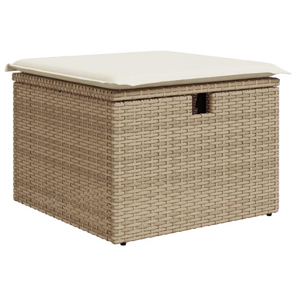Grote foto vidaxl tuin sofa set 5 pcs beige 233 x 117 x 85 cm poly riet tuin en terras tuinmeubelen