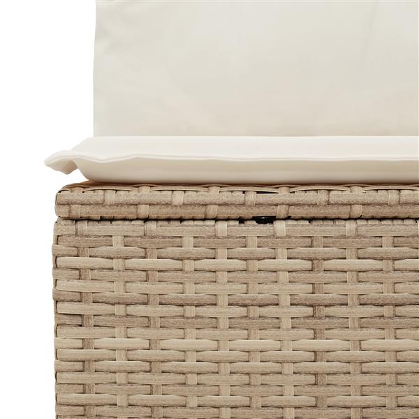 Grote foto vidaxl tuin sofa set 5 pcs beige 233 x 117 x 85 cm poly riet tuin en terras tuinmeubelen