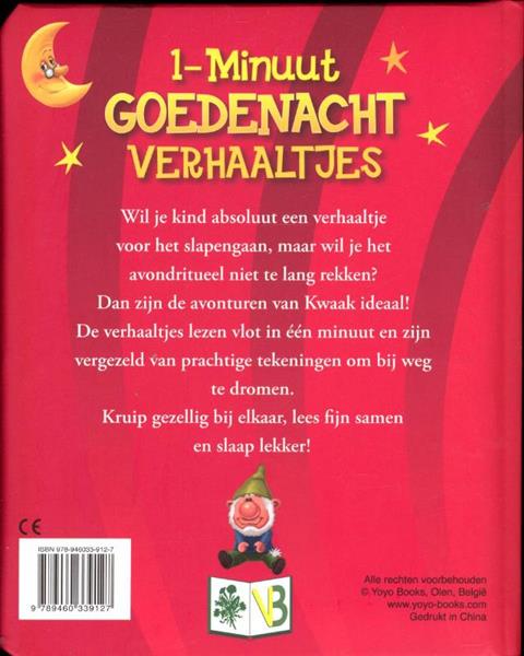Grote foto 1 minuut goedenacht verhaaltjes. de avonturen van kwaak boeken jeugd 13 jaar en ouder
