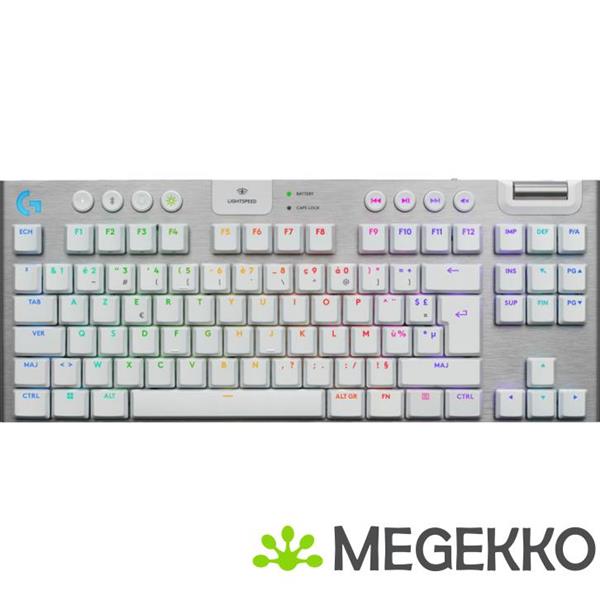 Grote foto logitech g g915 x lightspeed tkl toetsenbord draadloos wit gl tactile azerty frans computers en software toetsenborden