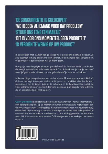 Grote foto wat als de klant nee zegt boeken overige boeken