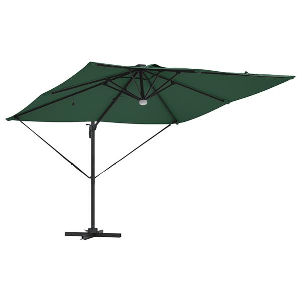 Grote foto vidaxl roma parasol groen 286 x 285 x 270 cm aluminium en polyester tuin en terras overige tuin en terras
