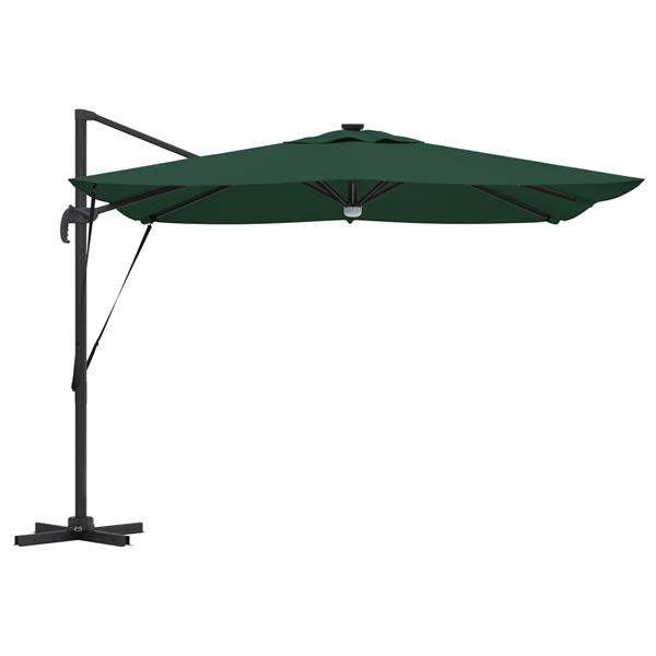 Grote foto vidaxl roma parasol groen 286 x 285 x 270 cm aluminium en polyester tuin en terras overige tuin en terras
