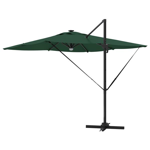 Grote foto vidaxl roma parasol groen 286 x 285 x 270 cm aluminium en polyester tuin en terras overige tuin en terras