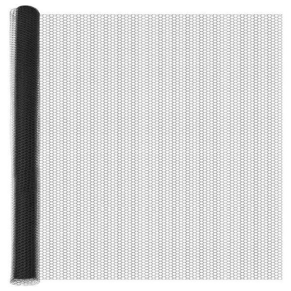 Grote foto vidaxl hexagon hek grijs 1.6 x 10 m staal tuin en terras hekken en schuttingen