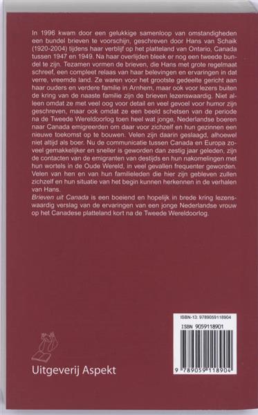 Grote foto brieven uit canada aspect monografie boeken geschiedenis wereld