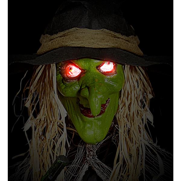 Grote foto halloween pop heks met licht en geluid 2 4m verzamelen overige verzamelingen