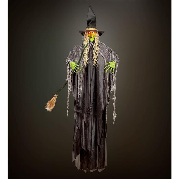 Grote foto halloween pop heks met licht en geluid 2 4m verzamelen overige verzamelingen