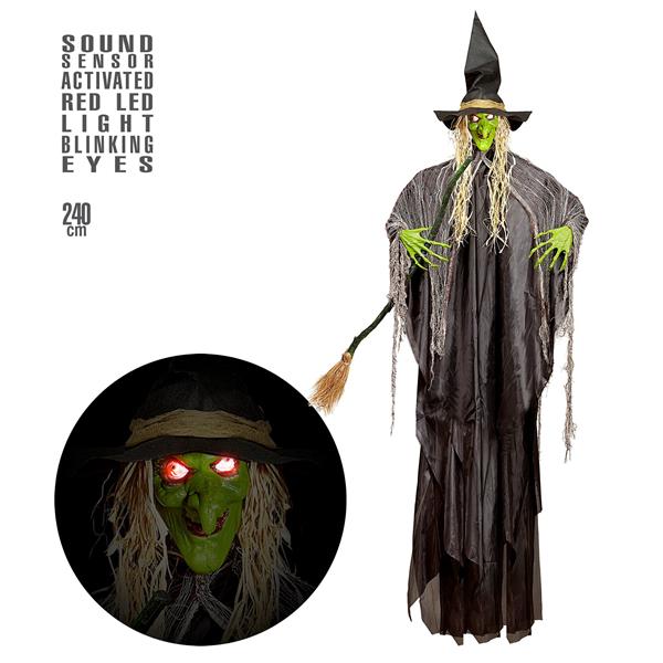 Grote foto halloween pop heks met licht en geluid 2 4m verzamelen overige verzamelingen