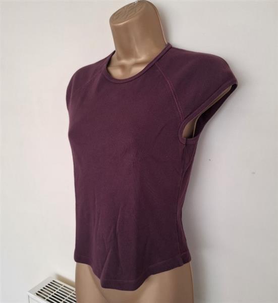 Grote foto aubergine t shirt met superkorte mouwen 36 38 kleding dames t shirts