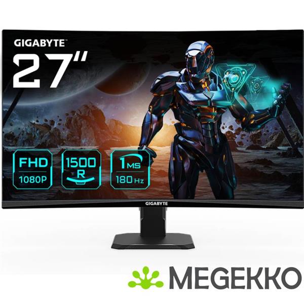 Grote foto gigabyte gs27fc 27 full hd 180hz curved va gaming monitor computers en software overige computers en software
