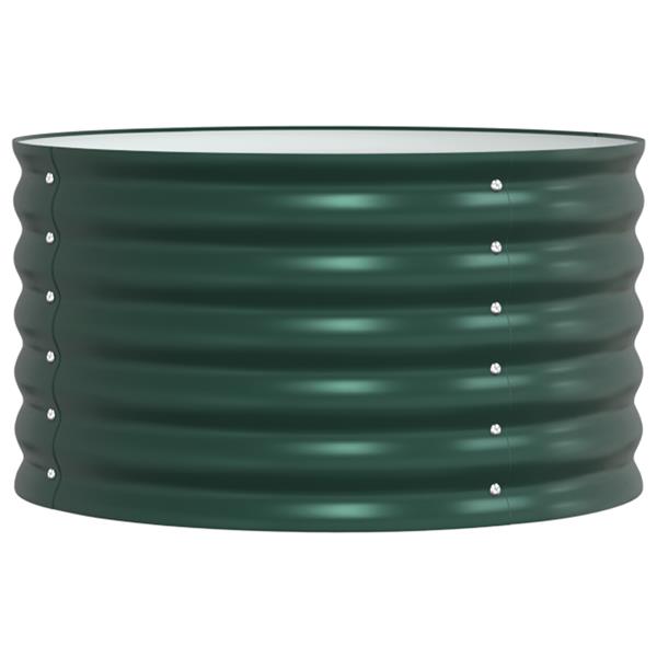 Grote foto vidaxl tuinverhoger groen 80 x 80 x 44 cm staal tuin en terras overige tuin en terras
