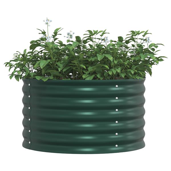 Grote foto vidaxl tuinverhoger groen 80 x 80 x 44 cm staal tuin en terras overige tuin en terras
